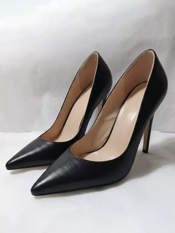 Black High Heels Pointed Toe Stiletto Heel Pumps For Women
