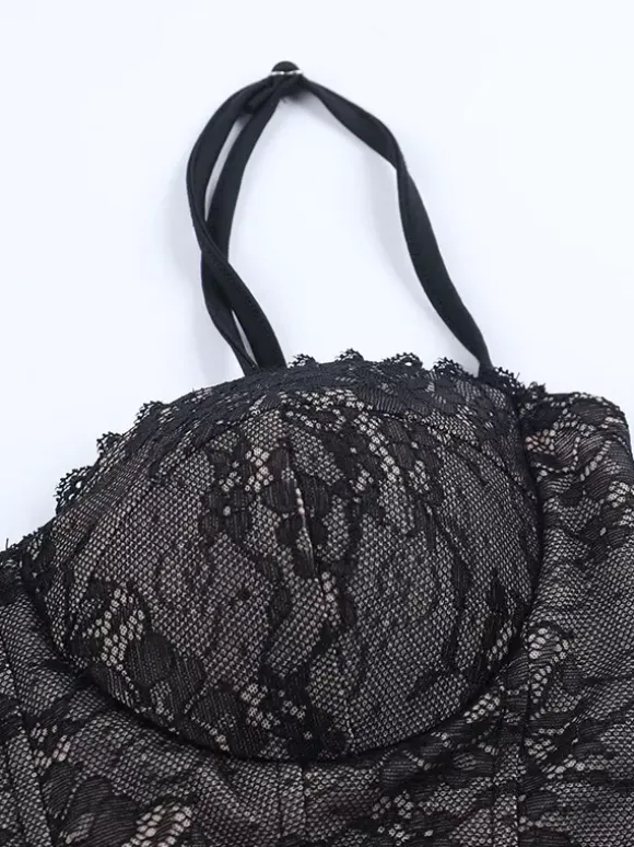 Black Lace Corset Women Mini Dress - Sexy Backless Lace Up Bodycon - Coquette Aesthetic Summer Party Night Club Wear 2026