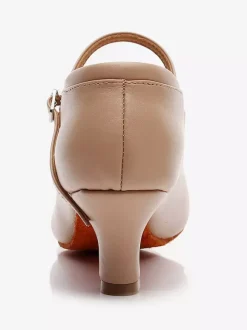 Black Latin Dance Shoes Round Toe Mary Jane Ballroom Dance Shoes