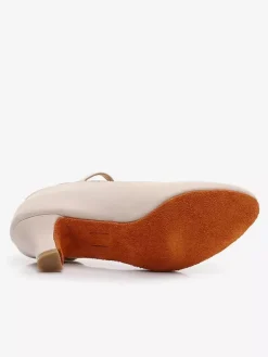 Black Latin Dance Shoes Round Toe Mary Jane Ballroom Dance Shoes
