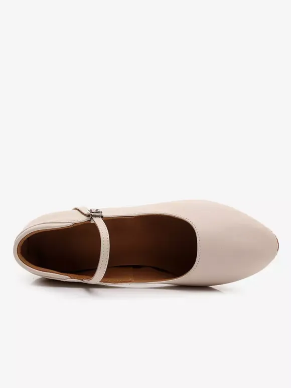 Black Latin Dance Shoes Round Toe Mary Jane Ballroom Dance Shoes