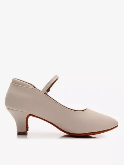 Black Latin Dance Shoes Round Toe Mary Jane Ballroom Dance Shoes