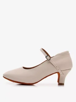 Black Latin Dance Shoes Round Toe Mary Jane Ballroom Dance Shoes