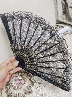 Black Lolita Accessories Lace Poly Cotton Blend Accessory Miscellaneous