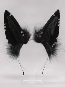 Black Lolita Accessories Animal Ears Polyester Fiber Miscellaneous