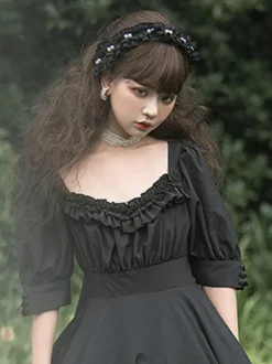 Black Lolita Headdress Cathighness Headwear Lolita Headband