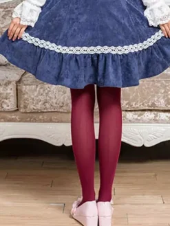 Black Lolita Tights Halloween Demon Cross Gilding Velvet Lolita Stocking