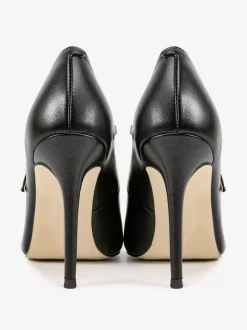 Black Mary Jane Shoes Pointed Toe Stiletto Heel Pumps