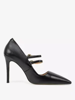 Black Mary Jane Shoes Pointed Toe Stiletto Heel Pumps