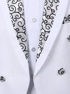 Black Men's Palace Long Sleeves Tuxedo Clothing Retro Performance Costumes Retro Costumes