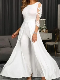 Black Mother Dress Jewel Neck 3/4 Length Sleeves Sheath Applique Wedding Guest Dresses Free Customization