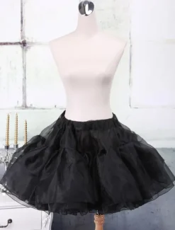 Black Organza A-line Lolita Petticoat
