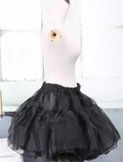Black Organza A-line Lolita Petticoat