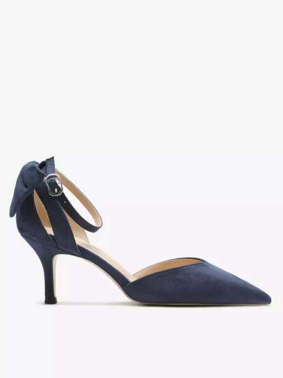 Black Party Shoes Suede Open Toe Bow High Heel Pumps