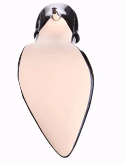 Black Pointed Toe Patent Ankle Strap Sexy High Heels