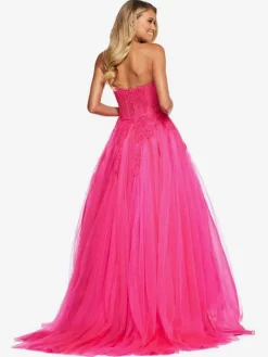 Black Prom Dress 2026 Strapless A-Line Sleeveless Lace Party Dresses Free Customization