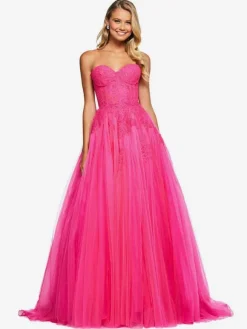 Black Prom Dress 2026 Strapless A-Line Sleeveless Lace Party Dresses Free Customization