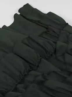 Black Retro Costumes Ruffles Marie Antoinette Long Skirt