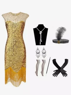 Black Retro Costumes Sequins Polyester Accessory Marie Antoinette Costume Women's Retro Set Vintage Clothing