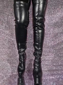 Black Sexy Boots Platform High Heel Over The Knee Boots