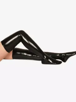 Black Sexy PVC Stockings