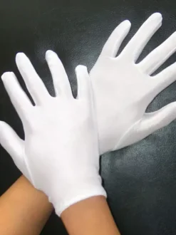 Black Sexy Stretch Short Gloves For Women