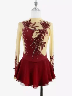 Black Swan Skating Dress Beaded Mesh Elegant Women And Gilr Ice Skater Dress