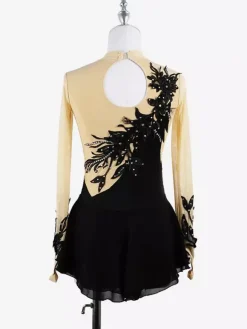 Black Swan Skating Dress Beaded Mesh Elegant Women And Gilr Ice Skater Dress