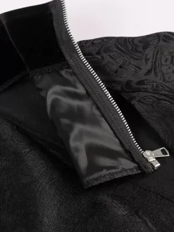 Black Vintage Elegant Polyester Zipper Jacquard Sleeveless Retro Costumes For Man