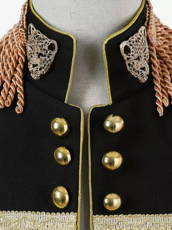 Black Vintage Top Elegant Polyester Long Sleeves Retro Costumes For Man Burgundy