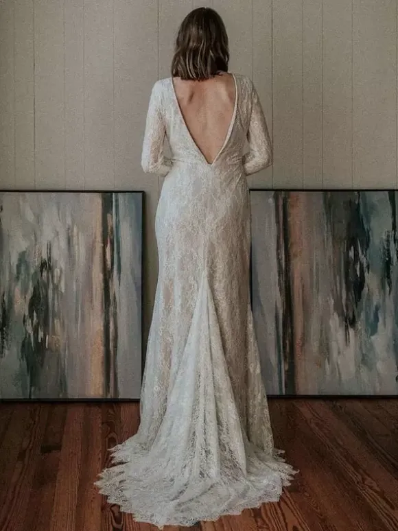 Black Wedding Dresses 2026 Mermaid Long Sleeves Lace With Train Bridal Gown Free Customization