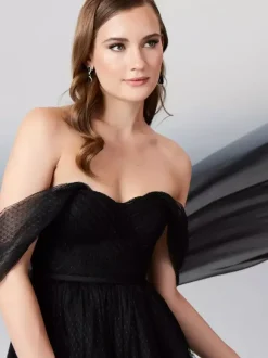 Black Wedding Dresses A-Line Sleeveless Lace Tea-Length Bridal Gown Free Customization