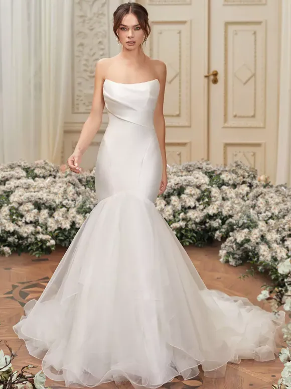 Black Wedding Dresses Satin Fabric Mermaid Sleeveless Floor-Length Bridal Dress Free Customization