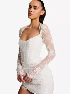 Black Wedding Dresses Sheath Long Sleeves Lace Short Bridal Dress Free Customization
