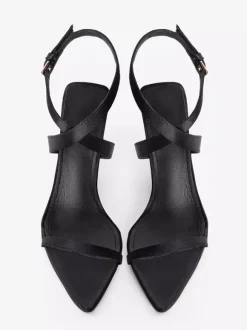 Black Wedge Heels Women's Open Toe Criss Cross Sandal Shoes For Women