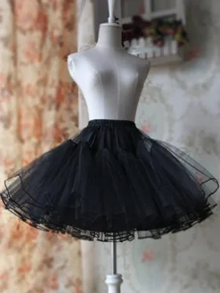 Black White A-line Organza Lolita Petticoat
