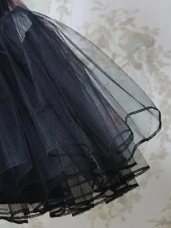 Black White A-line Organza Lolita Petticoat
