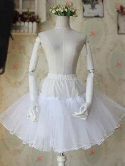 Black White A-line Organza Lolita Petticoat