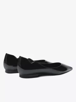 Black Ballet Flats Women's Pointed Toe Slip On Casual Shoes