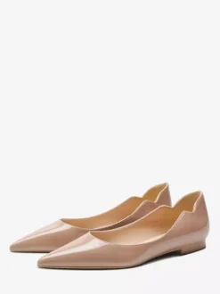 Black Ballet Flats Women's Pointed Toe Slip On Casual Shoes