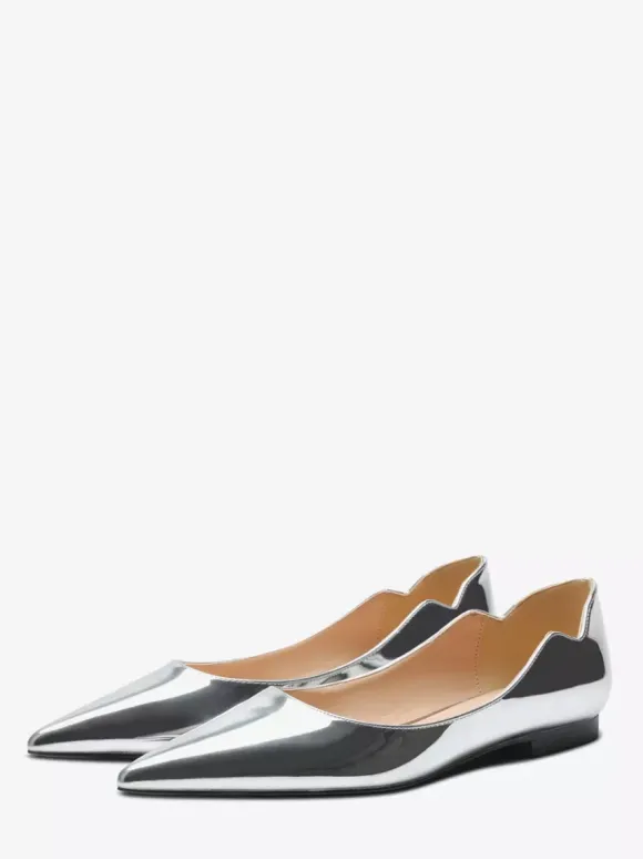 Black Ballet Flats Women's Pointed Toe Slip On Casual Shoes