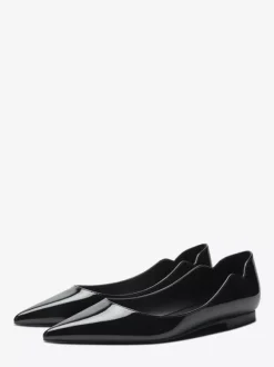 Black Ballet Flats Women's Pointed Toe Slip On Casual Shoes