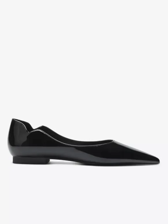 Black Ballet Flats Women's Pointed Toe Slip On Casual Shoes