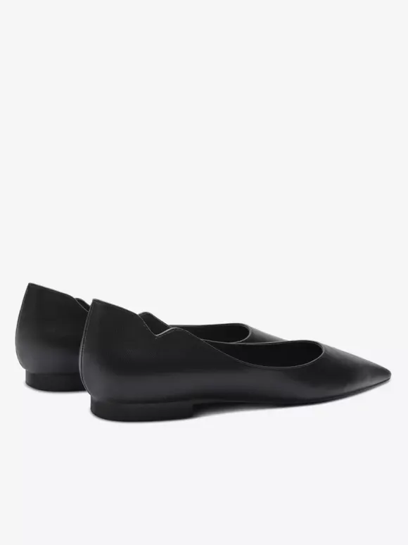 Black Ballet Flats Women's Pointed Toe Slip On Casual Shoes