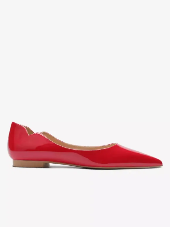 Black Ballet Flats Women's Pointed Toe Slip On Casual Shoes