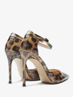 Black Dress Shoes Women Pointed Toe High Heel Ankle Strap Pumps