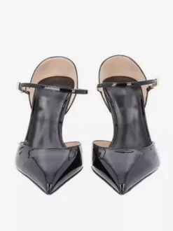 Black Dress Shoes Women's Pointed Toe Buckle Detail Pumps