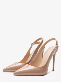 Black Dress Shoes Women's Pointed Toe Slip On Pumps
