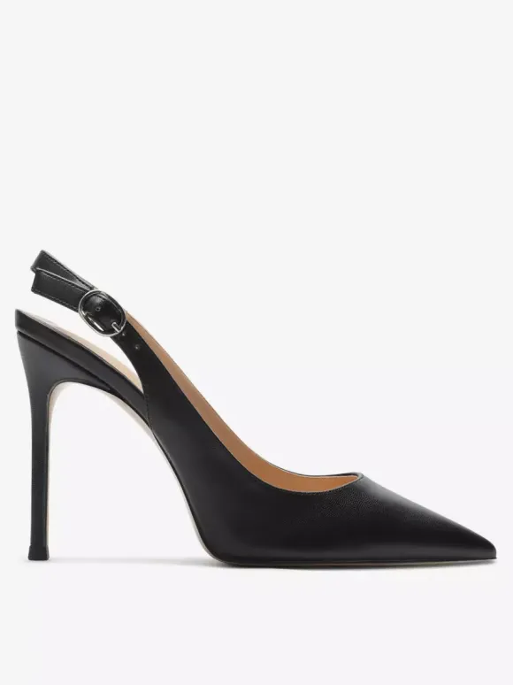 Black Dress Shoes Women's Pointed Toe Slip On Pumps