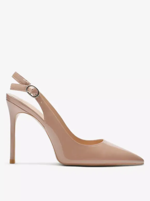 Black Dress Shoes Women's Pointed Toe Slip On Pumps